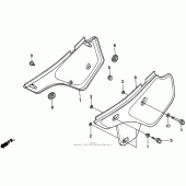 Схема вузла: Бічний обтічник для Honda XR250