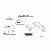 Схема вузла: Emblem + mark для Honda VTX1300