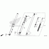 Схема вузла: Вилка передньої осі для Honda CMX300 Rebel