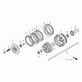 Схема вузла: Зчеплення для Honda VTX1800