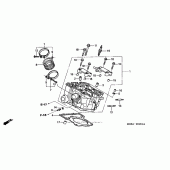 Схема вузла: Головка циліндра (rr.) Для Honda VTR1000 Superhawk