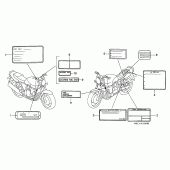 Схема вузла: Інформаційні наклейки для Honda CB1000 CB1000F