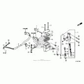 Схема вузла: Задній гальмівний циліндр (cbr250ra) для Honda CBR250