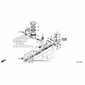 Схема вузла: Задній гальмівний циліндр для Honda VT1300 Sabre