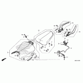 Схема вузла: Сидіння & Опора пасажира для Honda CBR500