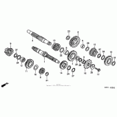Схема узла: Трансмиссия для Honda CR250