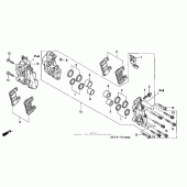 Схема вузла: Передній гальмівний супорт для Honda RVT1000R RVT RC51