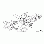 Схема узла: Выхлопная система для Honda VT750 Shadow Spirit