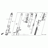 Схема узла: Вилка передней оси для Honda CBR1000 CBR1000RR Fireblade