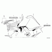 Схема вузла: Mark + Emblem (Tricolor) для Honda CRF1000 Africa Twin