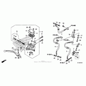 Схема узла: Передний тормозной цилиндр (cbr250ra) для Honda CBR250