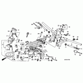 Схема узла: Верхняя траверса & Клипон руля для Honda ST1300 Pan-European