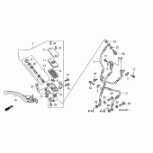 Схема вузла: Передній гальмівний циліндр (CB1300A / SA) для Honda CB1300 Super Four