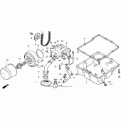 Схема узла: Масляный насос для Honda VFR750F VFR750R (RC30)