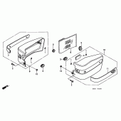 Схема узла: Боковой обтекатель для Honda CMX250 Rebel