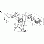 Схема вузла: Задній ліхтар (Стоп-сигнал) для Honda XR650