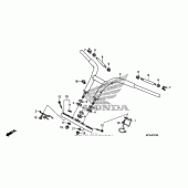 Схема вузла: Верхня траверса & Кліпон керма для Honda VT1300 Sabre