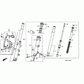 Схема узла: Вилка передней оси для Honda ST1300 Pan-European