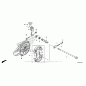Схема вузла: Задній гальмівний барабан для Honda CRF125 CRF125F
