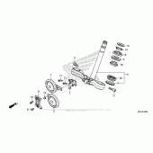 Схема вузла: Рульова траверса для Honda CB1100