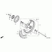 Схема вузла: Переднє колесо для Honda VT750 Shadow Aero