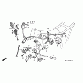 Схема вузла: Жгут проводки / cdi unit / котушка запалювання для Honda XR250