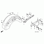 Схема вузла: Заднє крило для Honda VT1100 Shadow Sabre