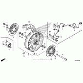 Схема вузла: Переднє колесо для Honda CBR1000 CBR1000RR Fireblade