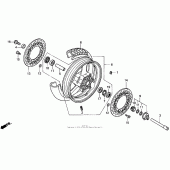 Схема узла: St1100 front wheel для Honda ST1100 Pan-European