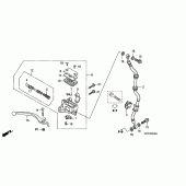 Схема вузла: Передній гальмівний циліндр для Honda CBR125