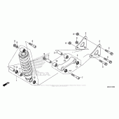 Схема вузла: Задній амортизатор для Honda CBR500 CBR500R