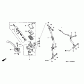 Схема узла: Передний тормозной цилиндр для Honda CBR1100XX Blackbird