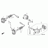 Схема вузла: Поворотники (1) для Honda NX500 Dominator