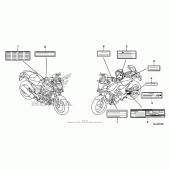 Схема вузла: Інформаційні наклейки для Honda NC700