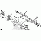 Схема вузла: Підніжки для Honda VFR800 Interceptor
