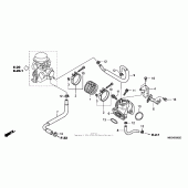 Схема вузла: Впускні патрубки (маніфолди) для Honda VT750 Shadow Aero