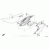 Схема вузла: Сидіння & Бічний обтічник для Honda CRF250 CRF250X