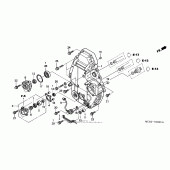 Схема узла: Зад. crankcase cover для Honda ST1300 Pan-European