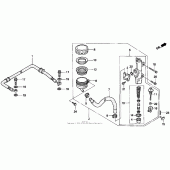 Схема вузла: Rr. brake master cyl. 94-96 для Honda VFR750F Interceptor