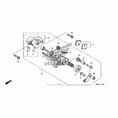 Схема узла: Задний тормозной суппорт (parking) для Honda VFR1200 VFR