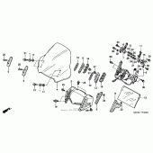 Схема вузла: Windscreen для Honda ST1300 Pan-European