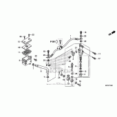 Схема вузла: Задній гальмівний циліндр (cbr600rr) для Honda CBR600 CBR600RR