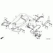 Схема узла: Сиденье & Боковой обтекатель для Honda VTR250 VTR