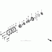 Схема узла: Water pump 90-91 для Honda CR250