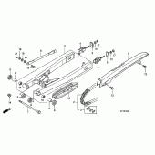Схема вузла: Задній важіль (Маятник) для Honda CBF150