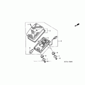 Схема узла: Задний фонарь (Стоп-сигнал) для Honda XR400