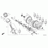 Схема вузла: Колінчастий вал & Поршень для Honda CB1000 CB1000R