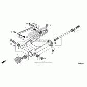 Схема вузла: Задній важіль (Маятник) для Honda VT750 Shadow Spirit