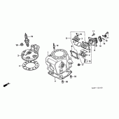 Схема узла: Головка цилиндра для Honda CR250