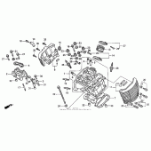 Схема вузла: Головка циліндра (fr.) Для Honda VT750 Shadow Deluxe